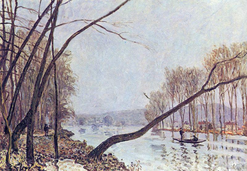 Alfred Sisley Ufer der Seine im Herbst Sweden oil painting art